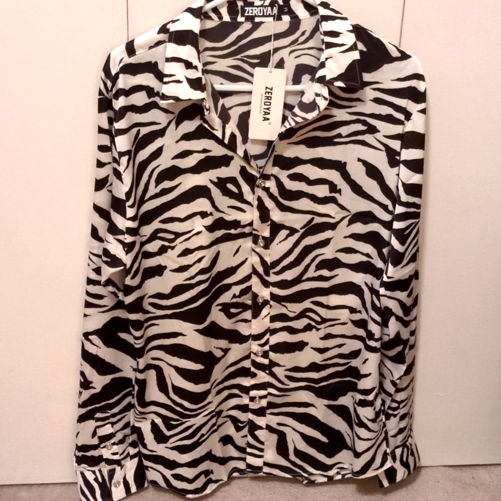 Zeroyaa button down blouse
